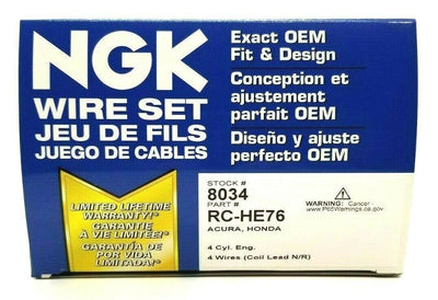 Spark Plug Wire Set NGK 8034 RC-HE76 Acura & Honda